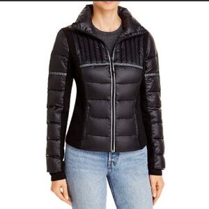 Aqua Athletic Reflective-inset Puffer Jacket Size Small